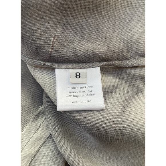 RACHEL COMEY 100% Silk Tunic Gray White Japanese Landscape Size 8 Medium - Picture 5 of 6